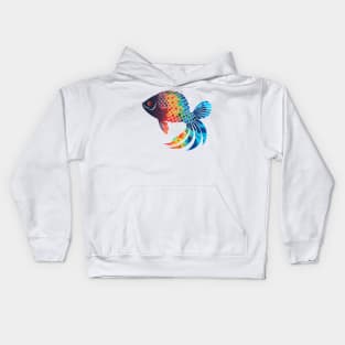 Colorful art Fish Kids Hoodie